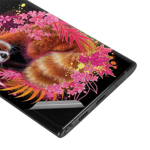 Red Panda with Flowers by Sheena Pike Galaxy Note 10 Skin